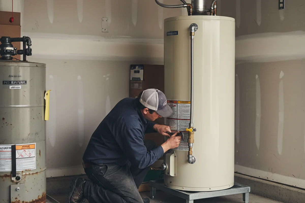 Water heater and shutoff valve replacement in Saltillo